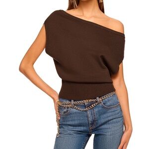 Ramy Brook Chet Wool Off Shoulder Sweater
